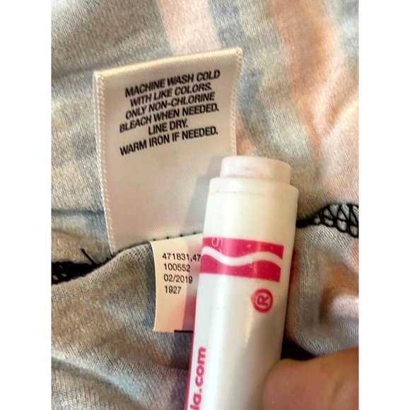 Roz & Ali Womens Striped Shift Midi Dress Round Neck Back Keyhole Pink White XL - Picture 7 of 7